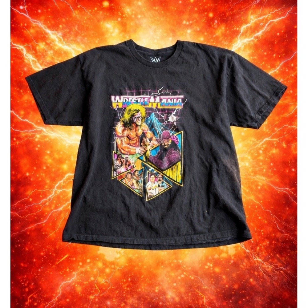 Vintage Maillot WWE Wrestlemania VI Warrior Savage Piper Hart Foundation XL